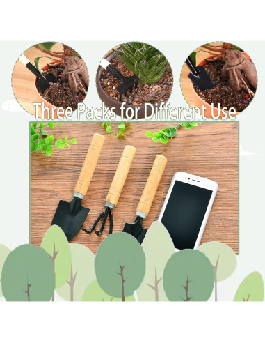 Juego de Herramientas de Jardinería 3 Piezas Benepoint