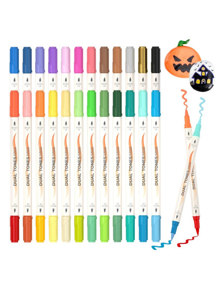 Marcadores de Pintura Acrílica Doble Tono Shuttle Art 24 Pack