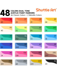 Marcadores de Pintura Acrílica Doble Tono Shuttle Art 24 Pack 2