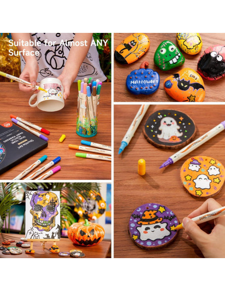 Marcadores de Pintura Acrílica Doble Tono Shuttle Art 24 Pack