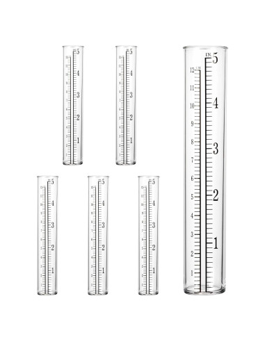 Giantree 6 Tubos de Reemplazo para Pluviómetro 13.6cm