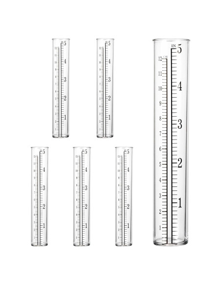 Giantree 6 Tubos de Reemplazo para Pluviómetro 13.6cm