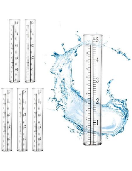 Giantree 6 Tubos de Reemplazo para Pluviómetro 13.6cm