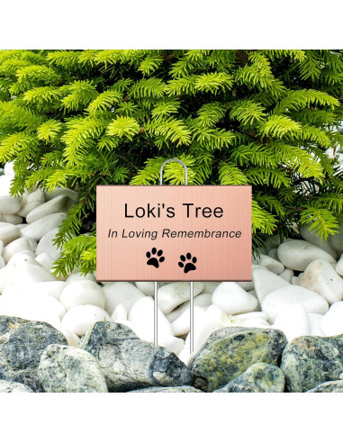 12 Etiquetas de Jardín de Metal Landhoow 10x15 cm Oro Rosa