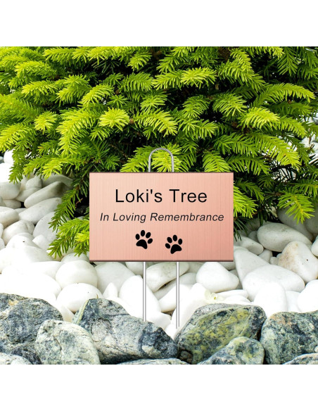 12 Etiquetas de Jardín de Metal Landhoow 10x15 cm Oro Rosa