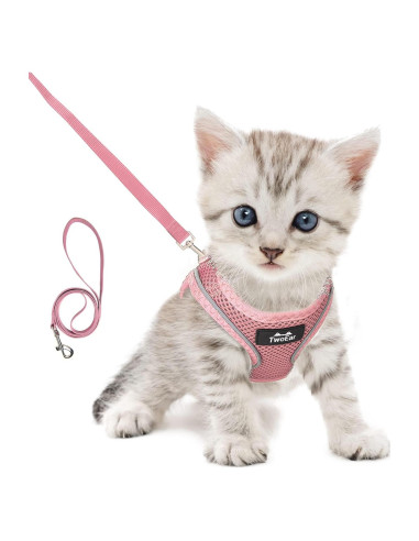 Arnés para Gato TwoEar Ajustable Rosa XXXS Transpirable