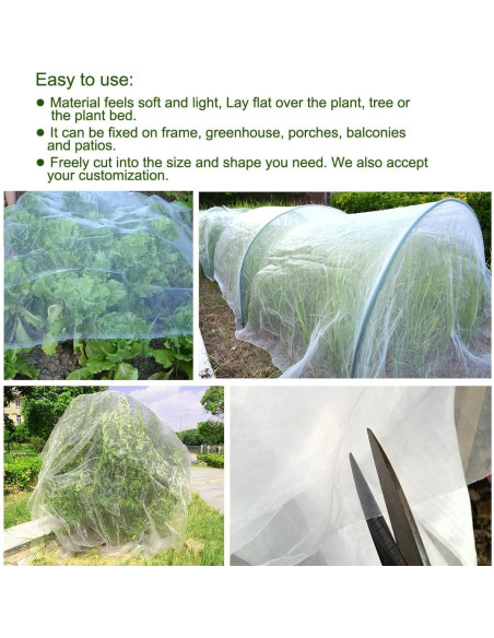 Red de Malla Fina para Insectos y Aves Gardeningwill 3x3m