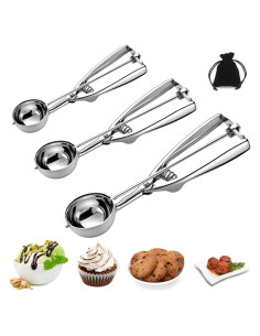Set de 3 Cucharones de Helado OTEHETOT Acero Inoxidable