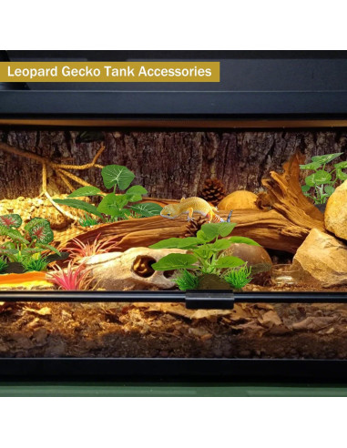 Plantas de Acuario de Seda SIYIPURR - 4 Piezas Verde 10cm