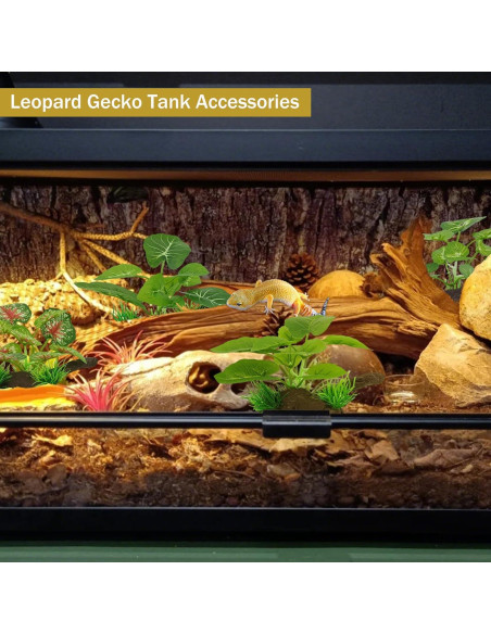 Plantas de Acuario de Seda SIYIPURR - 4 Piezas Verde 10cm