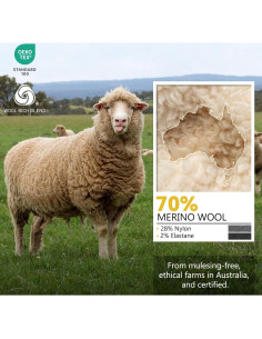 Calcetines de Lana Merino Ligeros para Senderismo - Paquete de 4 2