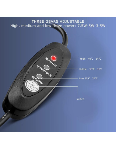 Almohadilla Térmica USB KUIDAMOS para Reptiles 28x14.5cm