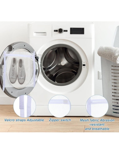 Giantree 2 Bolsas de Malla para Secar Zapatos 41x38cm Blancas