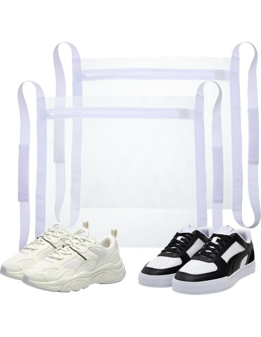 Giantree 2 Bolsas de Malla para Secar Zapatos 41x38cm Blancas