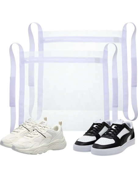 Giantree 2 Bolsas de Malla para Secar Zapatos 41x38cm Blancas