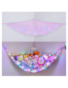 Hamaca de Animales de Peluche BeBeJoJo con Luz LED Rosa Claro