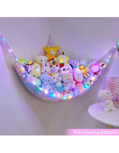 Hamaca de Animales de Peluche BeBeJoJo con Luz LED Rosa Claro 2