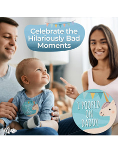 30 Pegatinas de Hitos para Bebés Ellopi - Azul y Verde 2