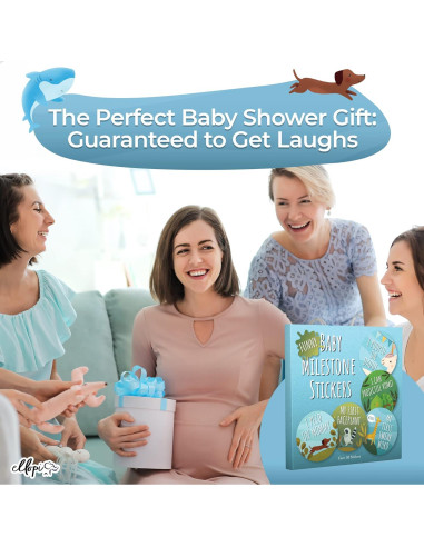 30 Pegatinas de Hitos para Bebés Ellopi - Azul y Verde