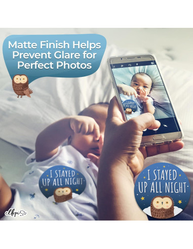 30 Pegatinas de Hitos para Bebés Ellopi - Azul y Verde