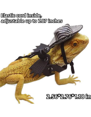 Arnés Ajustable para Dragón Barbudo Copfeu + Sombrero Morado