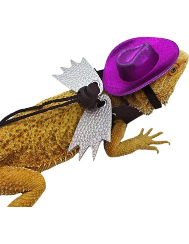 Arnés Ajustable para Dragón Barbudo Copfeu + Sombrero Morado