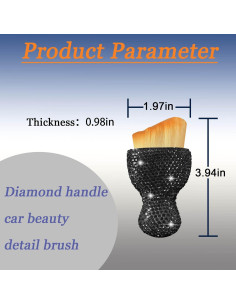 Cepillo de limpieza para interiores de automóviles Piburth Negro 2