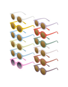 Dunzy 12 Pares Gafas Redondas para Niños - Accesorios Coloridos