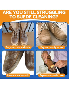 Limpiador de Zapatos de Ante Balldanlu 289.9 g Espuma Sin Enjuague 2