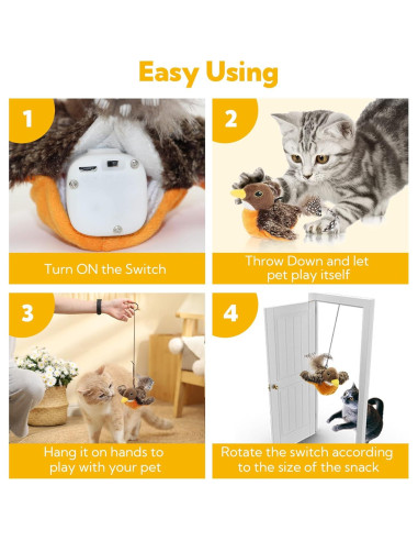 Juguete Interactivo para Gatos Petfuture Aleteador Robin USB