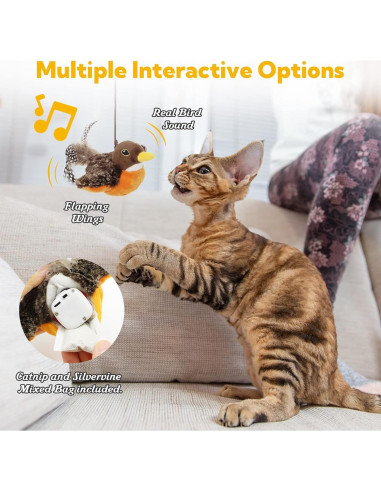 Juguete Interactivo para Gatos Petfuture Aleteador Robin USB