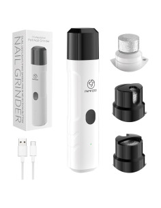 Amoladora de Uñas Eléctrica PAPIFEED Blanca con 3 Velocidades y LED