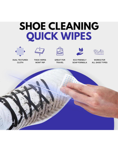 Toallitas Limpiadoras de Zapatos Prehumedecidas - 15 Unidades