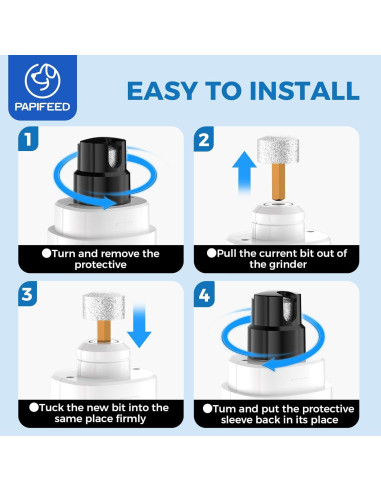 Amoladora de Uñas Eléctrica PAPIFEED Blanca con 3 Velocidades y LED