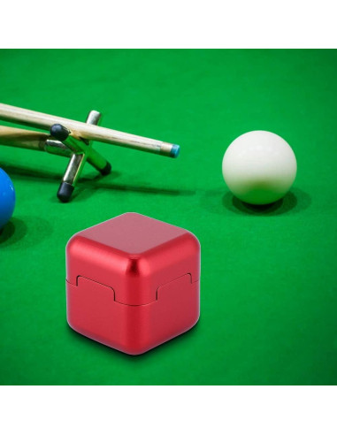 Soporte de Tiza para Billar KooingTech con Tapa Magnética Rojo