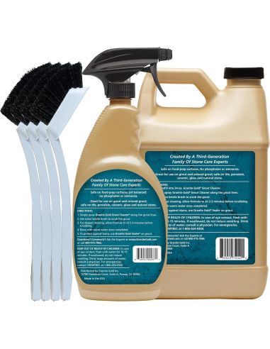 Limpiador de Lechada Granite Gold 88 Onzas + 4 Cepillos