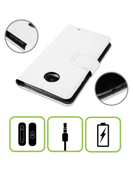 Funda de Cartera de Cuero Sarah Richter para Motorola Moto G Stylus 5G