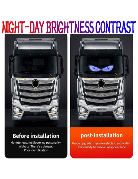 Luz LED Ojos de Diablo GKKBUFF Azul 12 Modos para Coche