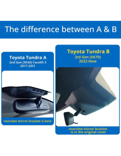 Cámara Dash 4K KBSYNT para Toyota Tundra 2022-2026, WiFi 2