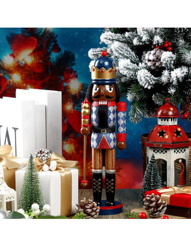 Cascanueces Africano de Madera Hungdao 38 cm Decoración Navidad