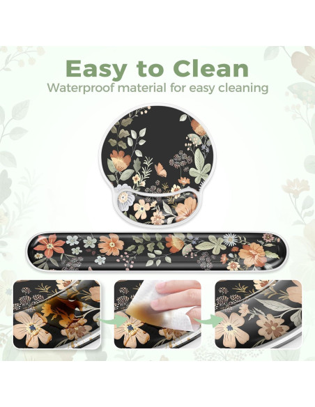 Reposamuñecas de Silicona iCasso Negro Ergonómico 43.69x8.38cm