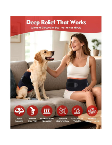 Cinturón de Terapia de Luz Roja SanaTech 660nm 850nm Ajustable