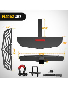 Paso de Enganche Nilight 2" Antirrobo para Camionetas y SUV 2