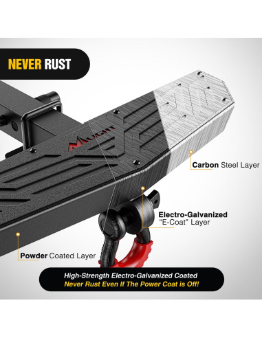 Paso de Enganche Nilight 2" Antirrobo para Camionetas y SUV