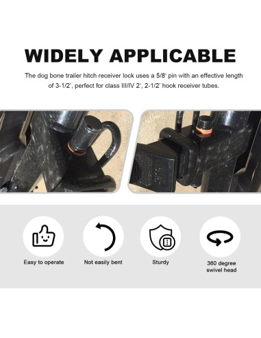 Cerrojo de Pasador ZNDAW para Receptor de Enganche 1.59 cm