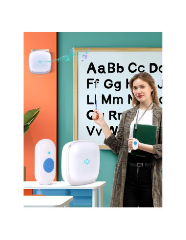 Timbre Inalámbrico para Aula PJT WZD - 38 Tonos, 304.8m Alcance