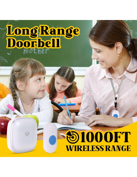 Timbre Inalámbrico para Aula PJT WZD - 38 Tonos, 304.8m Alcance