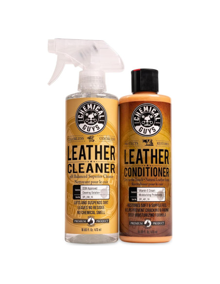 Kit Limpiador y Acondicionador de Cuero Chemical Guys 473 ml