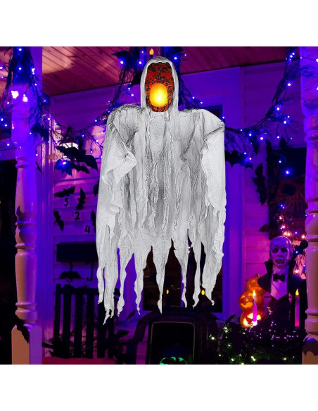 Fantasma Colgante Joliyoou 1.4m Activado por Sonido Luz Amarilla