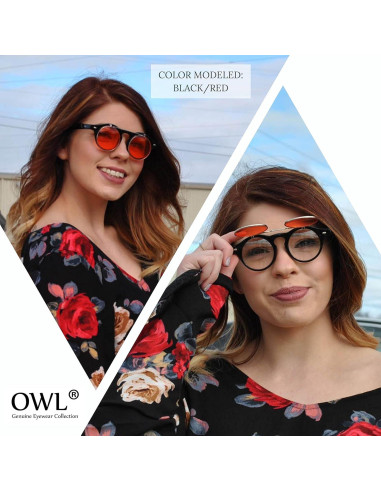Gafas de sol retro steampunk OWL para mujeres - UV 42mm